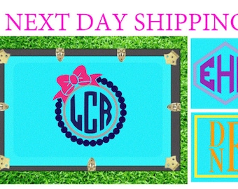Custom Camp Trunk Monogram Decal | Summer Camp Gear | Footlocker | Camp Monogram Decal | Personalized Camp Trunk | Sticker | Name |