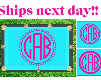 Custom Camp Trunk Monogram Decal | Summer Camp Gear | Footlocker | Camp Monogram Decal | Personalized Camp Trunk | Sticker | Name |
