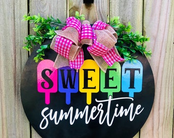 Sommer Türhänger/Türschmuck/Geschenk zur Haustüre/Türkranz/Türhänger/Sommerdeko/Sommerdeko/Sommertür/