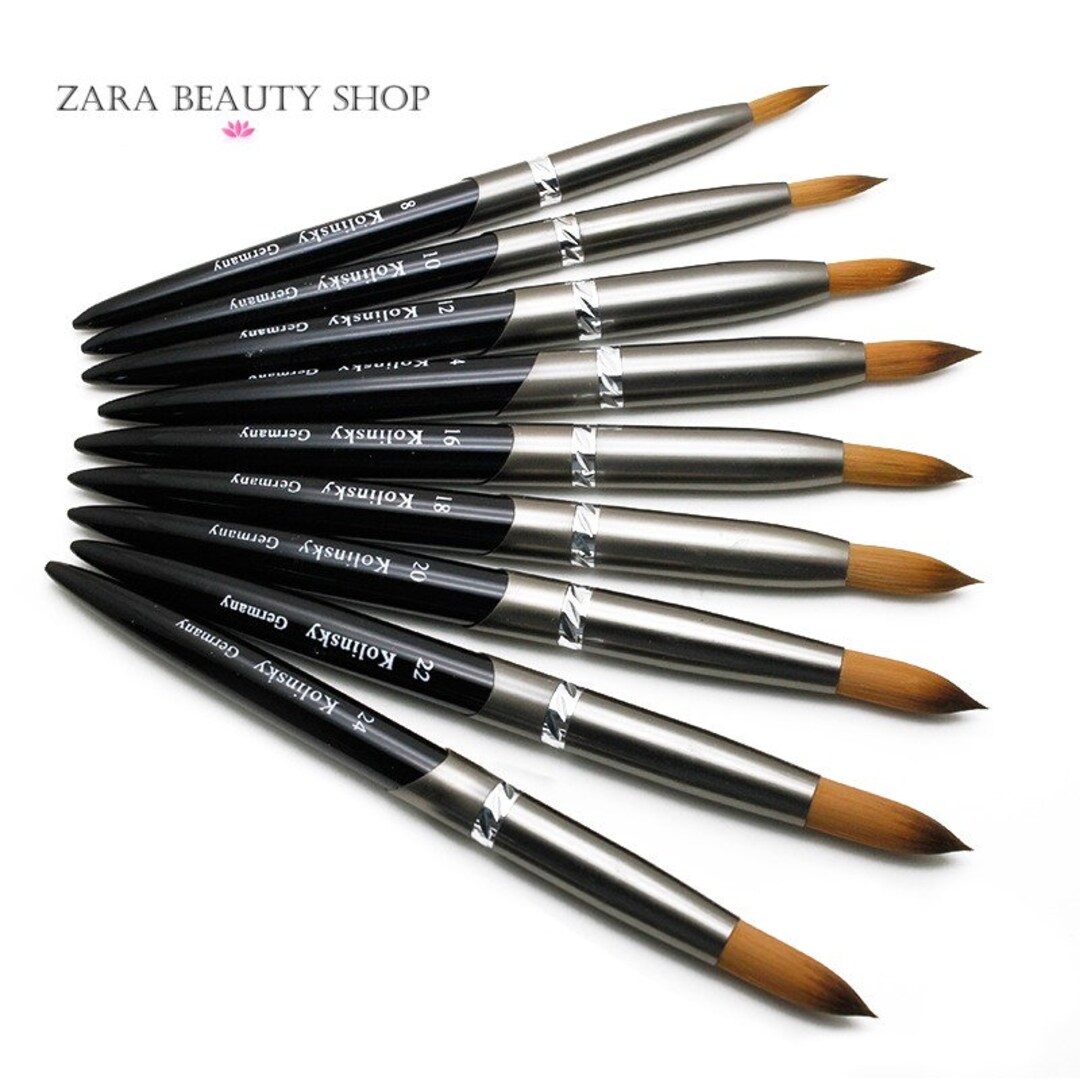 Yihuale Rose Gold Kolinsky Haar Acryl Nagel Bürste Gel Bürste 3d Acryl