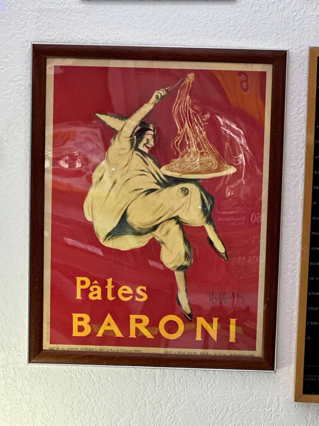 Pates Baroni Wall Hanging Fully Matted and Framed Etsy