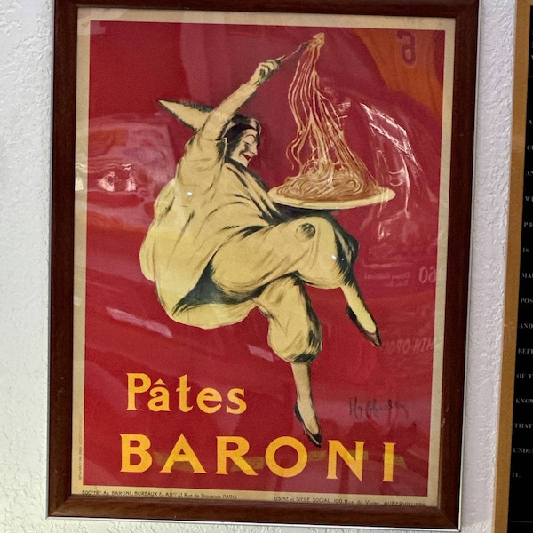 Pates Baroni Wall Hanging Fully Matted and Framed