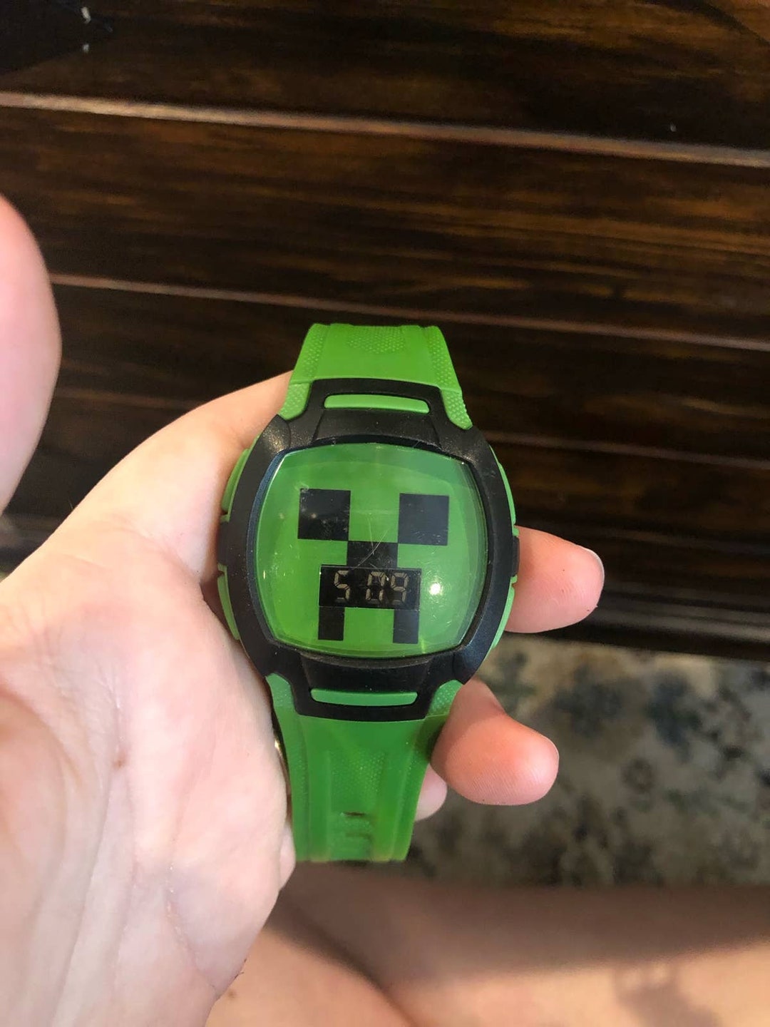 Minecraft Creeper Kids Digital Light up Watch Etsy