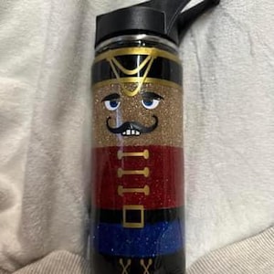 Glitzer Nussknacker Wasserflasche