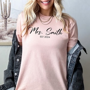 Personalized Mrs Shirt , Custom Shirt, Bride To Be Shirt, Future Mrs. Shirt, Engagement Gift, Mrs Custom Shirt, Mrs Personalized Shirt