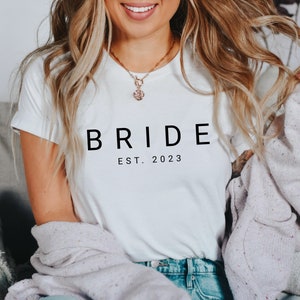 Custom Bride Shirt, Personalized Bride Shirt , Bride To Be Shirt, Engagement Gift, Wedding Shirt, Gift For Bride, Bridal Shower Gift