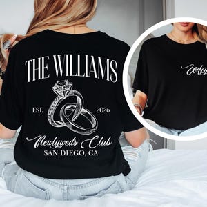 Custom Bride Sweatshirt, Engagement Gift For Bride, Personalize Wifey Hubby Shirt, Bridal Party Shirt, Honeymoon Shirt,New Wife Wedding Gift Bild 5