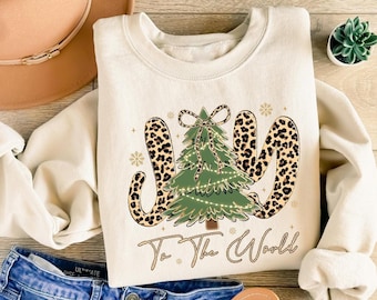 Christian Christmas Sweatshirt, Joy To The World Shirt, Jesus Lover Gift, Bible Verse Oh Holy Night Shirt
