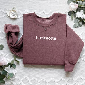 Bookworm Sweatshirt, Cute Books Lover Sweatshirt, Books Club Shirt, Books Lover Gift, Back To School Shirt, Elementary Teacher Shirt image 2