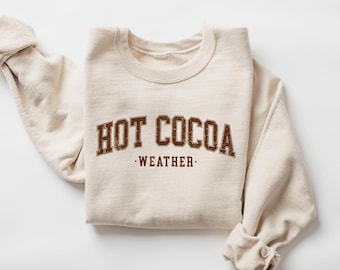 Retro Hot Cocoa Sweatshirt : Gingerbread Holiday Coffee Cookies Sweater, Festive Holiday Outfit