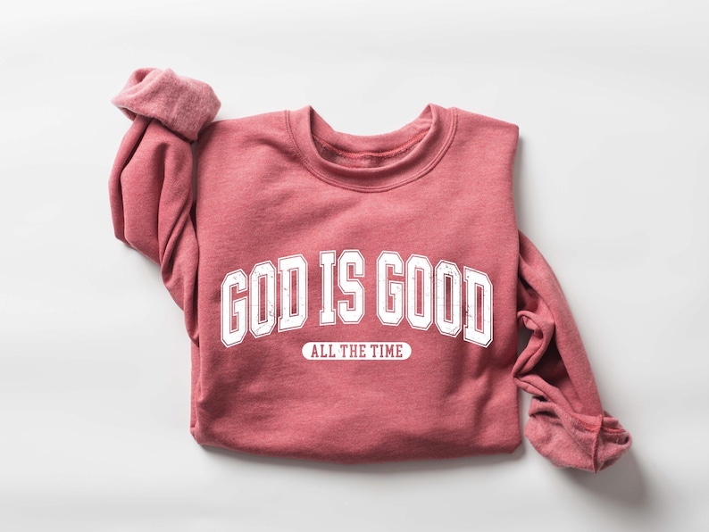 Christian Christmas Sweatshirt, God Is Good, Womens Religious Sweatshirt, Faith Sweatshirt, Christian Sweatshirt, Bible Verse, Jesus Lover bild 3