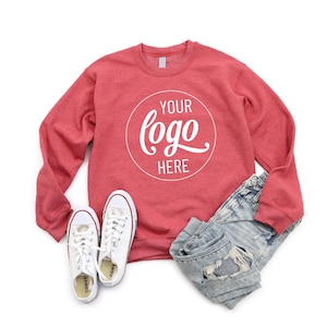 Custom Logo Sweatshirt, Small Business Custom Logo, Real Estate Sweatshirt, Team Staff Logo Shirt, Custom School Logo Shirt, Company Logo image 3