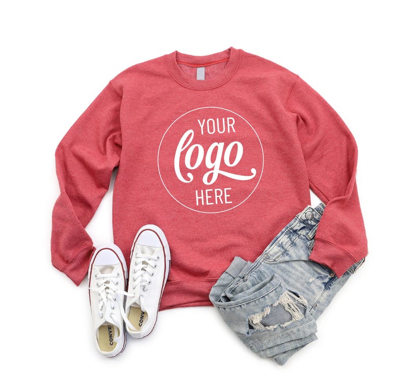 Custom Logo Sweatshirt, Small Business Custom Logo, Real Estate Sweatshirt, Team Staff Logo Shirt, Custom School Logo Shirt, Company Logo image 3