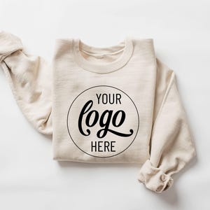 Custom Logo Sweatshirt, Small Business Custom Logo, Real Estate Sweatshirt, Team Staff Logo Shirt, Custom School Logo Shirt, Company Logo image 2