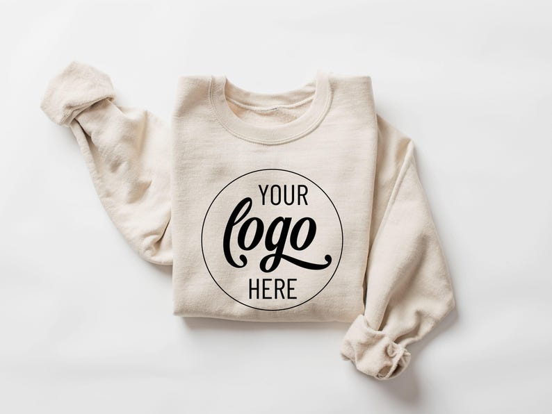 Custom Logo Sweatshirt, Small Business Custom Logo, Real Estate Sweatshirt, Team Staff Logo Shirt, Custom School Logo Shirt, Company Logo image 2