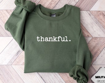 Retro Thankful Sweatshirt, Thankful Shirt, Womens Thanksgiving Sweatshirt, Cute Thanksgiving Shirt, Fall Clothing, Thankful Family Shirts