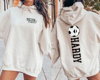 Personalize Soccer Mom Shirt, Mom Soccer Sweatshirt, Soccer Mama Shirt, Gift for Soccer Mom, Fall Soccer Season Shirt, Game Day Sweatshirt
