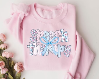 Retro Speech Therapy Sweatshirt, SLP Shirt, SLPA, Gift For Speech Therapist Shirt, Speech Language Pathologist, Speech Pathologist Shirt