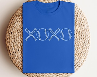 Baseball XOXO Shirt, Baseball Fan Shirt, Baseball Lover Mom Shirt, Gift for Baseball Mom, Baseball Season Shirt, Game Day Baseball Gift