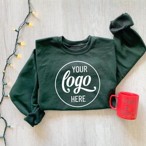 Custom Logo Sweatshirt, Small Business Custom Logo, Real Estate Sweatshirt, Team Staff Logo Shirt, Custom School Logo Shirt, Company Logo image 7