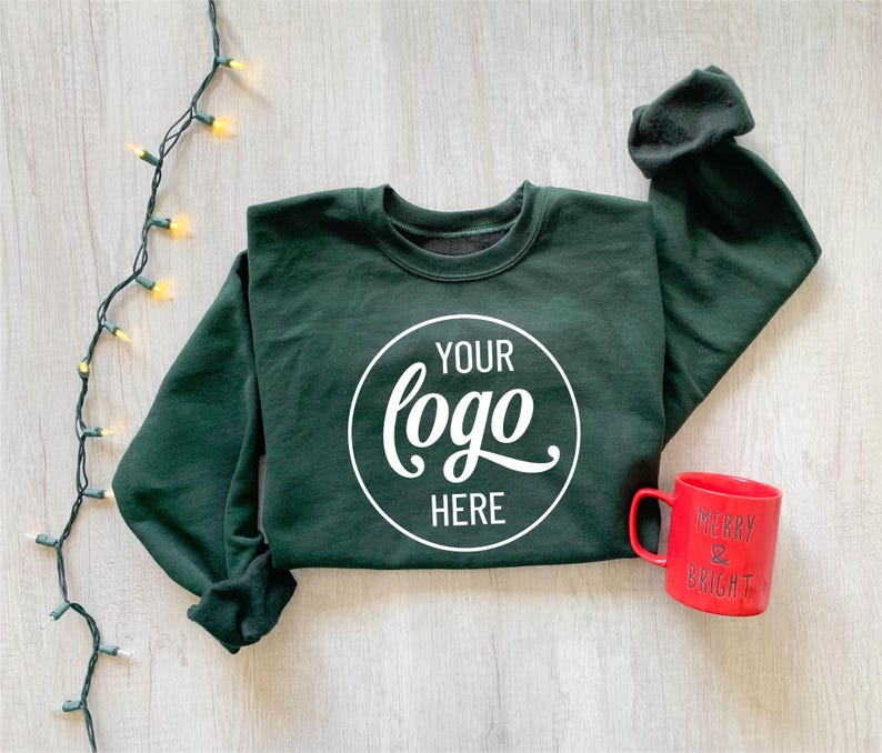 Custom Logo Sweatshirt, Small Business Custom Logo, Real Estate Sweatshirt, Team Staff Logo Shirt, Custom School Logo Shirt, Company Logo image 7
