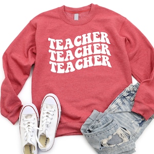 Retro Teacher Sweatshirt, Back to School Sweatshirt, Team Teacher Sweatshirt, School Staff Sweatshirt, First Day Of School Sweatshirt