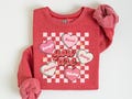 Retro Teacher Valentines Sweatshirt, Womens Heart Valentines Sweatshirt, Love Valentines Sweatshirt, Cute Valentines Day Gift