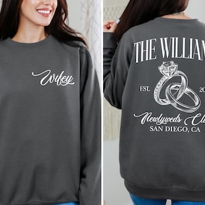 Custom Bride Sweatshirt, Engagement Gift For Bride, Personalize Wifey Hubby Shirt, Bridal Party Shirt, Honeymoon Shirt,New Wife Wedding Gift Bild 7