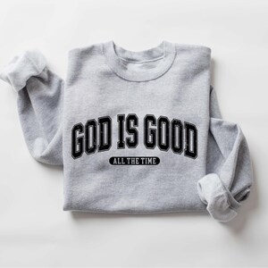 Christian Christmas Sweatshirt, God Is Good, Womens Religious Sweatshirt, Faith Sweatshirt, Christian Sweatshirt, Bible Verse, Jesus Lover bild 5