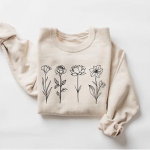 Sweat Personnalisé Maman Sweatshirt Super Maman - Dessin Floral Pour Fête Des Mères, Anniversaire Ou Noël, 80% Coton Sweat Coton Confortable