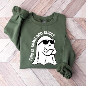 Cute Ghost Sweatshirt, Funny Spooky Sweatshirt, Womens Ghost Sweatshirt, Spooky Season, Halloween Party Shirt, Fall Graphic Ghost Shirt
