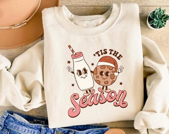 Cute Retro Christmas Gingerbread Cookies Sweatshirt : Funny Holiday Outfit, Winter Sweater, Xmas Party Shirt