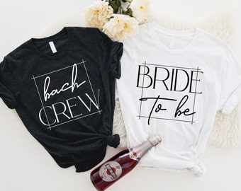 Bride To Be Shirt, Bach Crew Shirts, Bachelorette Party Favors, Wedding Gifts, Bridal Shower Tee, Engagement Party Shirts, Bridesmaid Shirt