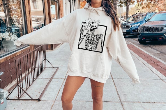 Cute skeleton sweatshirt hotsell