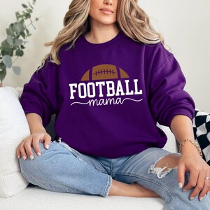 Football Mama Sweatshirt, Football Mom Gift, Mom Team Jersey Crewneck, Gift for Cheer Mom, Football Season Mom Gift, Touch Down Season Shirt image 8