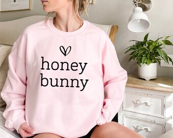 Easter Sweatshirt, Honey Bunny Sweatshirt, Easter Toddler  Sweatshirt, Easter Girls Sweatshirt, Easter Sweatshirt Woman, Kids Easter Hoodie