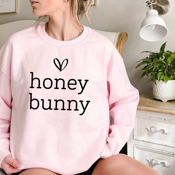 Easter Sweatshirt, Honey Bunny Sweatshirt, Easter Toddler  Sweatshirt, Easter Girls Sweatshirt, Easter Sweatshirt Woman, Kids Easter Hoodie