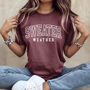 Sweater Weather Sweatshirt, Cozy Sweatshirt, Fall Sweatshirt, Retro Fall Crewneck, Womens Fall Sweater, Cozy Sweater Weather, Fall Season image 8