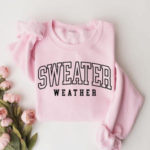 Sweater Weather Sweatshirt, Cozy Sweatshirt, Fall Sweatshirt, Retro Fall Crewneck, Womens Fall Sweater, Cozy Sweater Weather, Fall Season image 6
