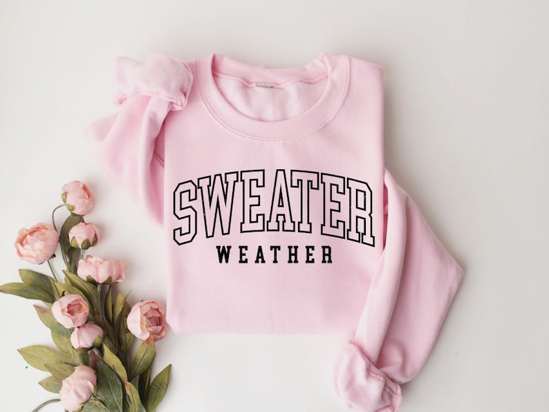 Sweater Weather Sweatshirt, Cozy Sweatshirt, Fall Sweatshirt, Retro Fall Crewneck, Womens Fall Sweater, Cozy Sweater Weather, Fall Season image 6
