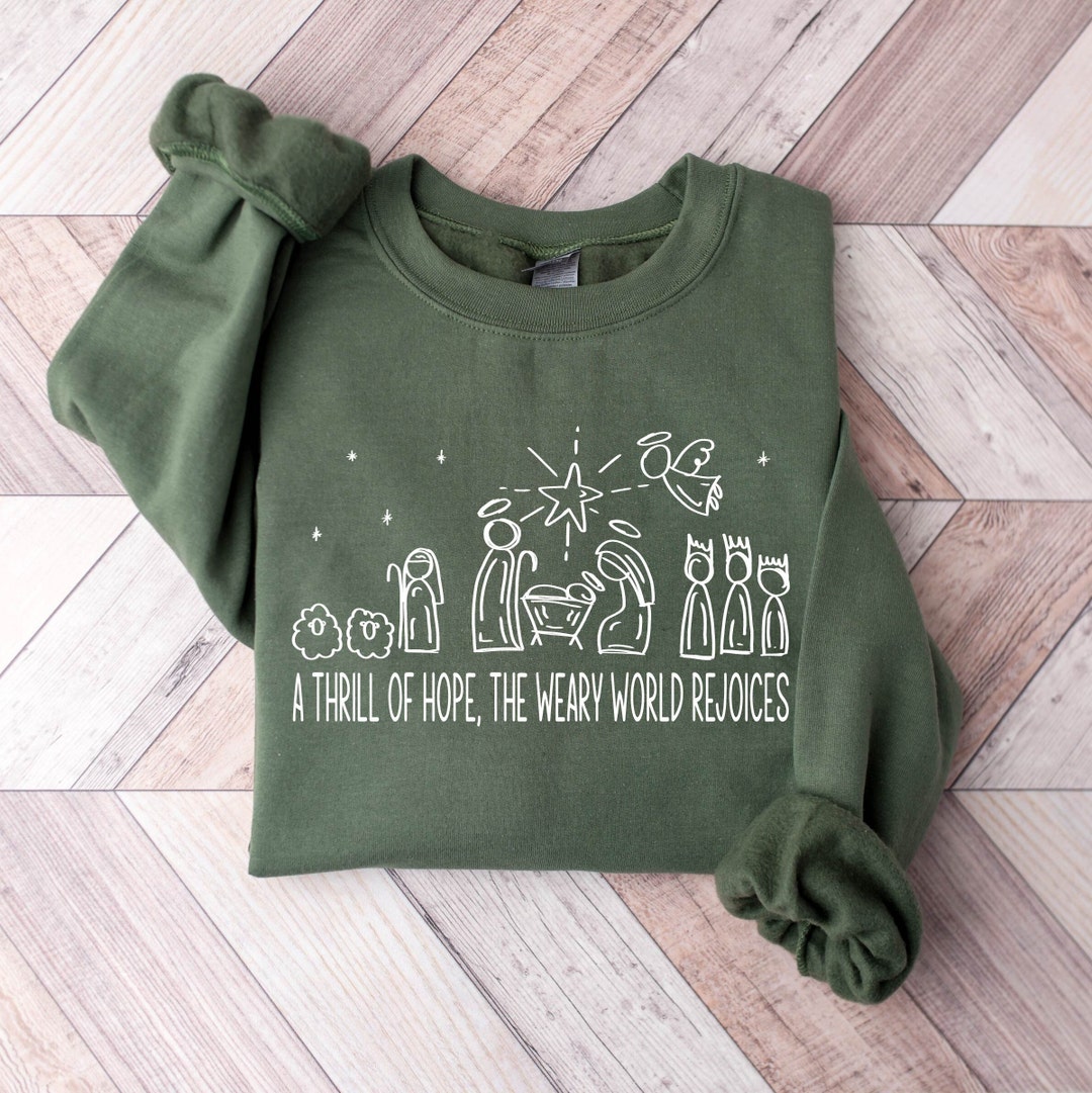 Christian Christmas Sweatshirt, Nativity Scene Sweater, Christmas ...