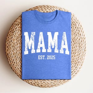 Retro Mama Est Shirt, Mothers Day Gift, Personalize Mom Gift, Pregnancy Announcement Shirt, Mom To Be, Mom Birthday Gift, New Mom Gift