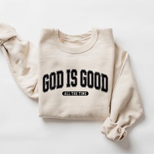 Christian Christmas Sweatshirt, God Is Good, Womens Religious Sweatshirt, Faith Sweatshirt, Christian Sweatshirt, Bible Verse, Jesus Lover bild 2