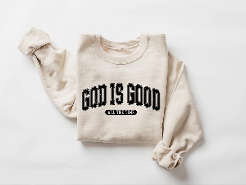 Christian Christmas Sweatshirt, God Is Good, Womens Religious Sweatshirt, Faith Sweatshirt, Christian Sweatshirt, Bible Verse, Jesus Lover bild 2
