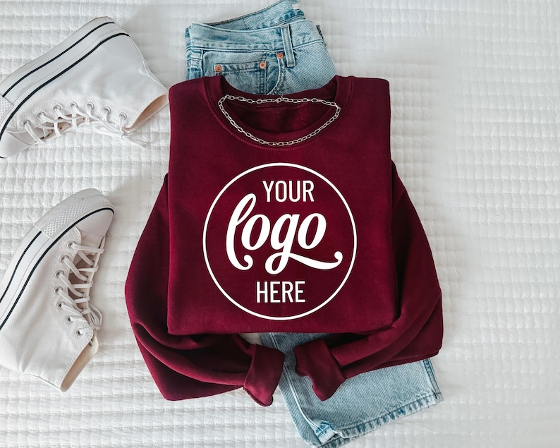 Custom Logo Sweatshirt, Small Business Custom Logo, Real Estate Sweatshirt, Team Staff Logo Shirt, Custom School Logo Shirt, Company Logo image 6