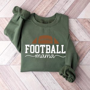 Football Mama Sweatshirt, Football Mom Gift, Mom Team Jersey Crewneck, Gift for Cheer Mom, Football Season Mom Gift, Touch Down Season Shirt image 2