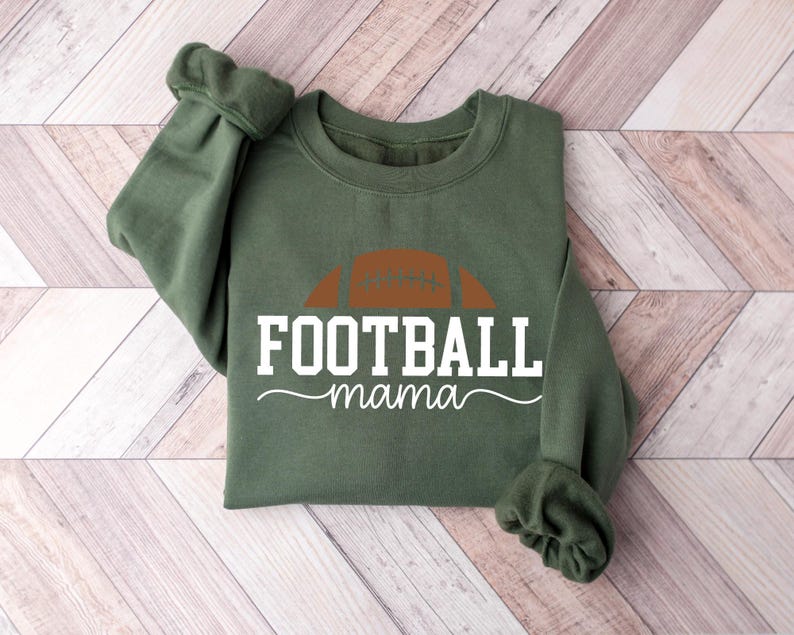 Football Mama Sweatshirt, Football Mom Gift, Mom Team Jersey Crewneck, Gift for Cheer Mom, Football Season Mom Gift, Touch Down Season Shirt image 2
