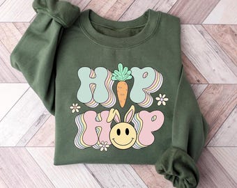 Hip Hop Easter Bunny Sweatshirt, Funny Spring Crewneck