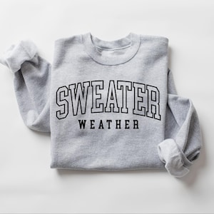 Sweater Weather Sweatshirt, Cozy Sweatshirt, Fall Sweatshirt, Retro Fall Crewneck, Womens Fall Sweater, Cozy Sweater Weather, Fall Season image 4