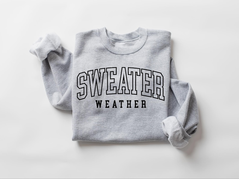 Sweater Weather Sweatshirt, Cozy Sweatshirt, Fall Sweatshirt, Retro Fall Crewneck, Womens Fall Sweater, Cozy Sweater Weather, Fall Season image 4